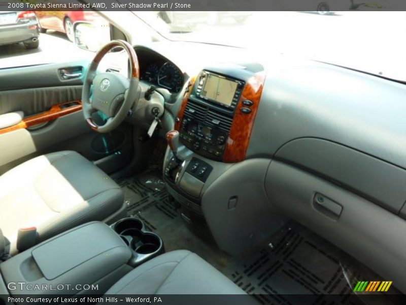 Silver Shadow Pearl / Stone 2008 Toyota Sienna Limited AWD