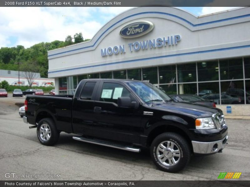 Black / Medium/Dark Flint 2008 Ford F150 XLT SuperCab 4x4