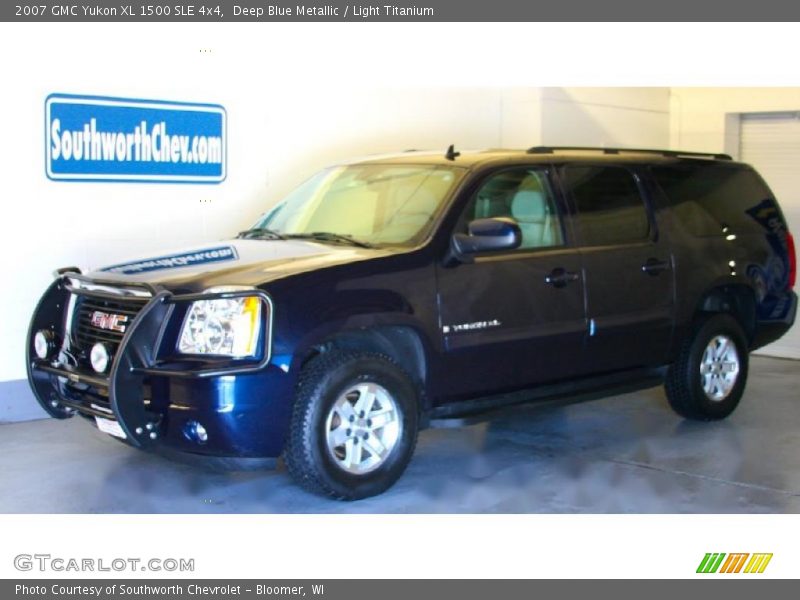Deep Blue Metallic / Light Titanium 2007 GMC Yukon XL 1500 SLE 4x4