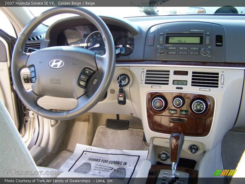Golden Beige / Beige 2007 Hyundai Sonata SE V6