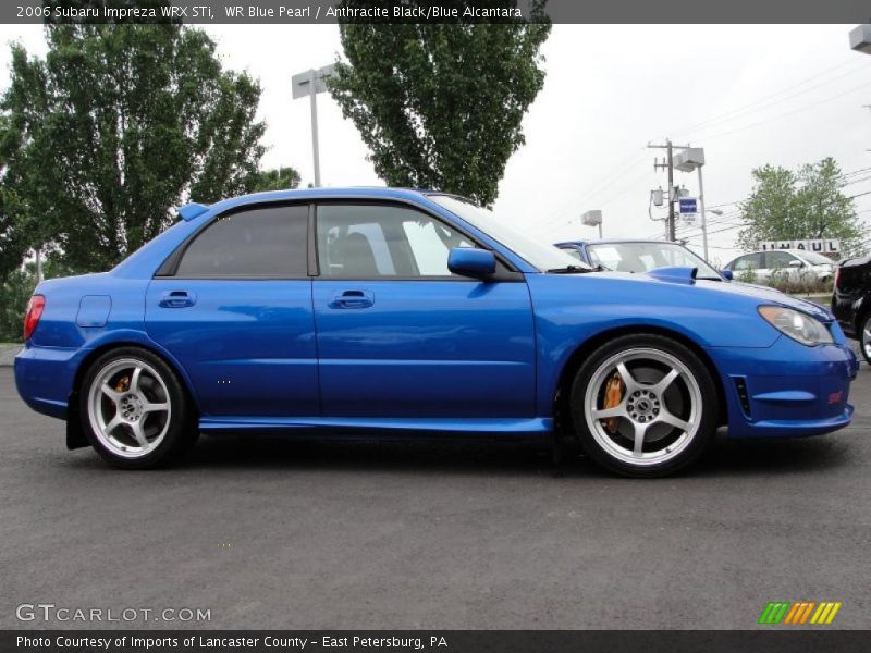 WR Blue Pearl / Anthracite Black/Blue Alcantara 2006 Subaru Impreza WRX STi