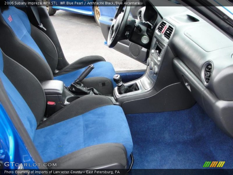 WR Blue Pearl / Anthracite Black/Blue Alcantara 2006 Subaru Impreza WRX STi