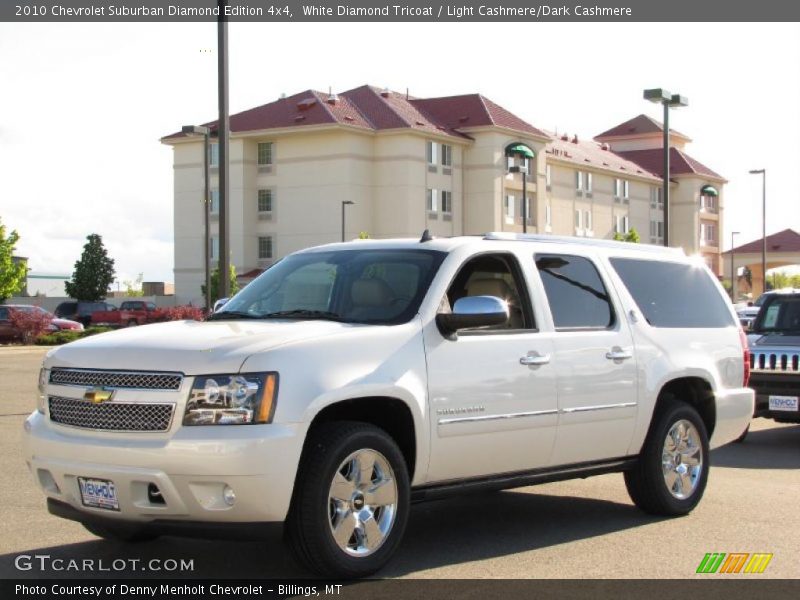 White Diamond Tricoat / Light Cashmere/Dark Cashmere 2010 Chevrolet Suburban Diamond Edition 4x4