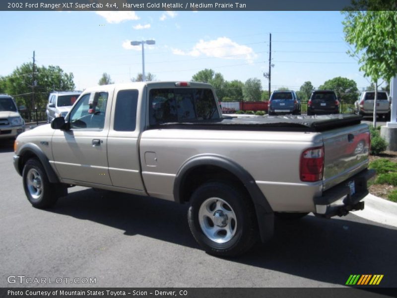 Harvest Gold Metallic / Medium Prairie Tan 2002 Ford Ranger XLT SuperCab 4x4