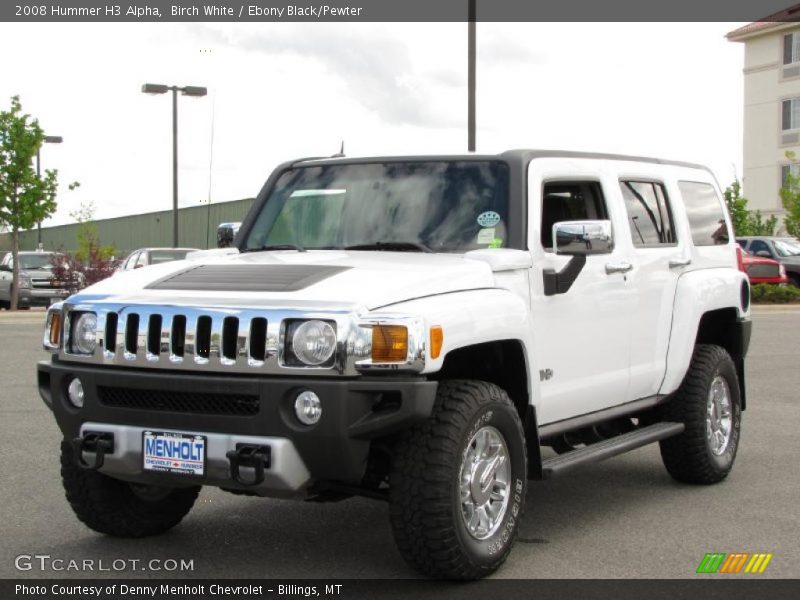 Birch White / Ebony Black/Pewter 2008 Hummer H3 Alpha