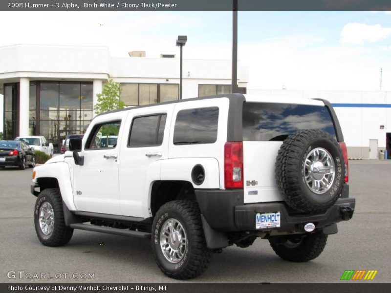 Birch White / Ebony Black/Pewter 2008 Hummer H3 Alpha