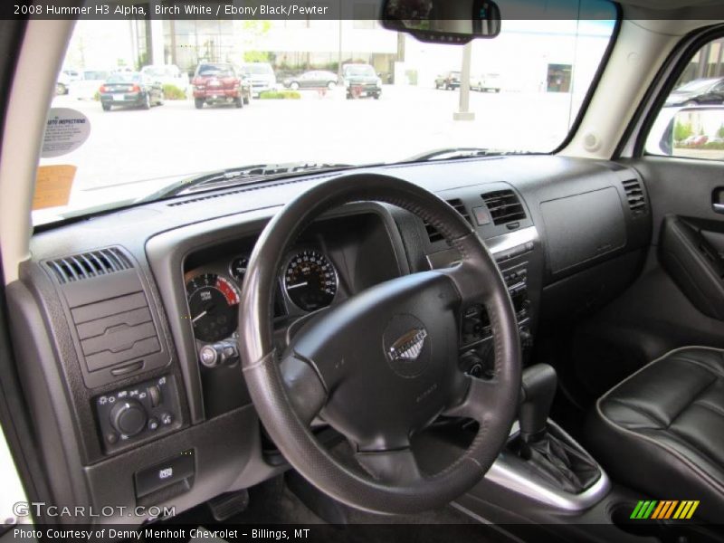 Birch White / Ebony Black/Pewter 2008 Hummer H3 Alpha