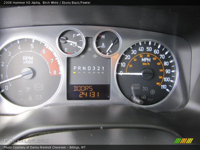 Birch White / Ebony Black/Pewter 2008 Hummer H3 Alpha