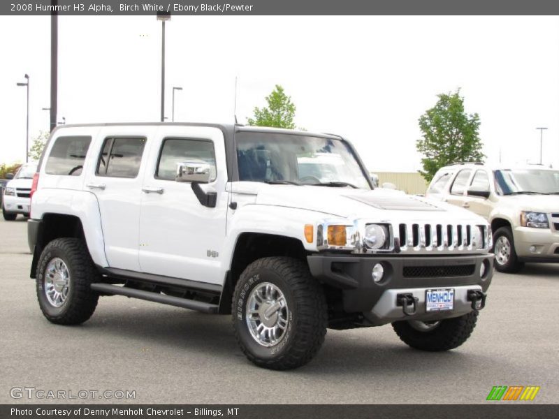 Birch White / Ebony Black/Pewter 2008 Hummer H3 Alpha