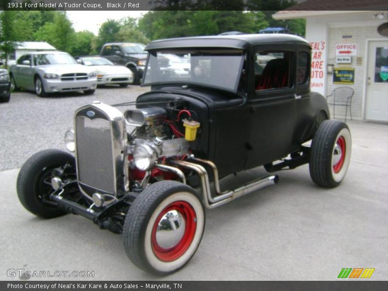 Black / Red 1931 Ford Model A Tudor Coupe