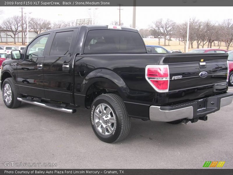 Black / Stone/Medium Stone 2009 Ford F150 XLT SuperCrew