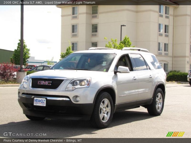 Liquid Silver Metallic / Light Titanium 2008 GMC Acadia SLT AWD