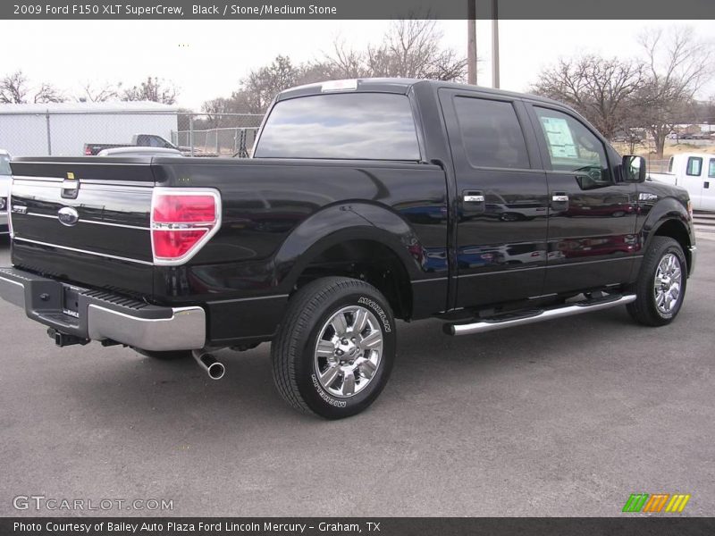 Black / Stone/Medium Stone 2009 Ford F150 XLT SuperCrew