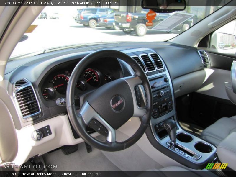 Liquid Silver Metallic / Light Titanium 2008 GMC Acadia SLT AWD