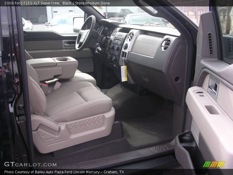 Black / Stone/Medium Stone 2009 Ford F150 XLT SuperCrew