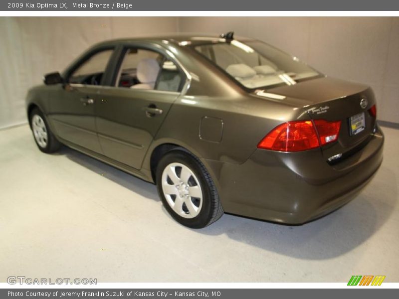 Metal Bronze / Beige 2009 Kia Optima LX