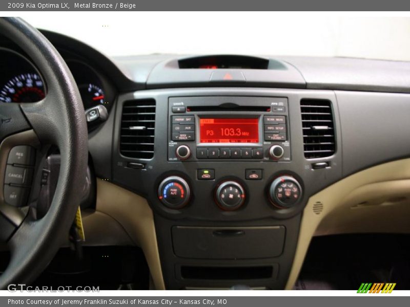 Metal Bronze / Beige 2009 Kia Optima LX