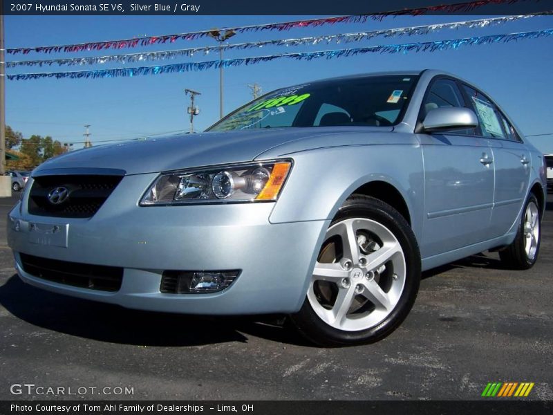 Silver Blue / Gray 2007 Hyundai Sonata SE V6