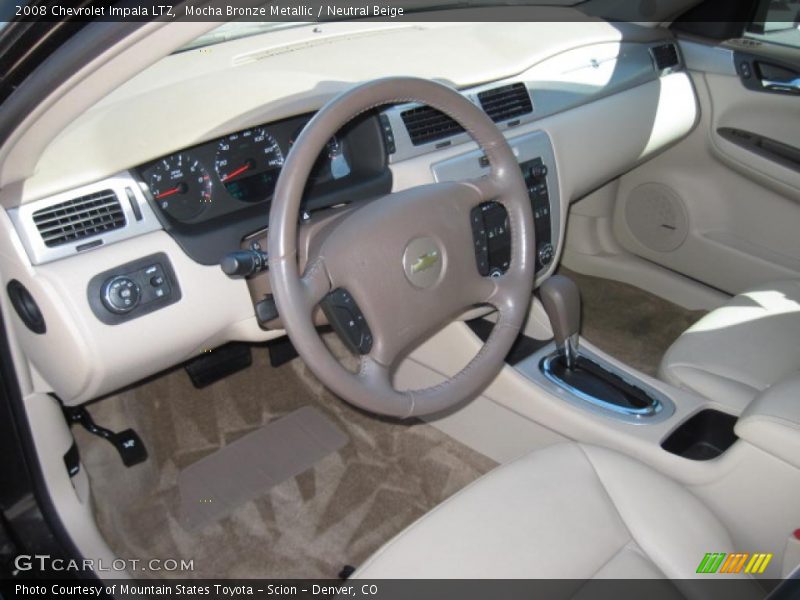 Mocha Bronze Metallic / Neutral Beige 2008 Chevrolet Impala LTZ