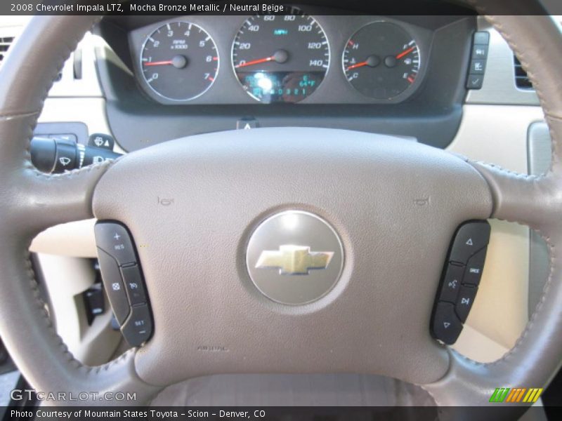 Mocha Bronze Metallic / Neutral Beige 2008 Chevrolet Impala LTZ