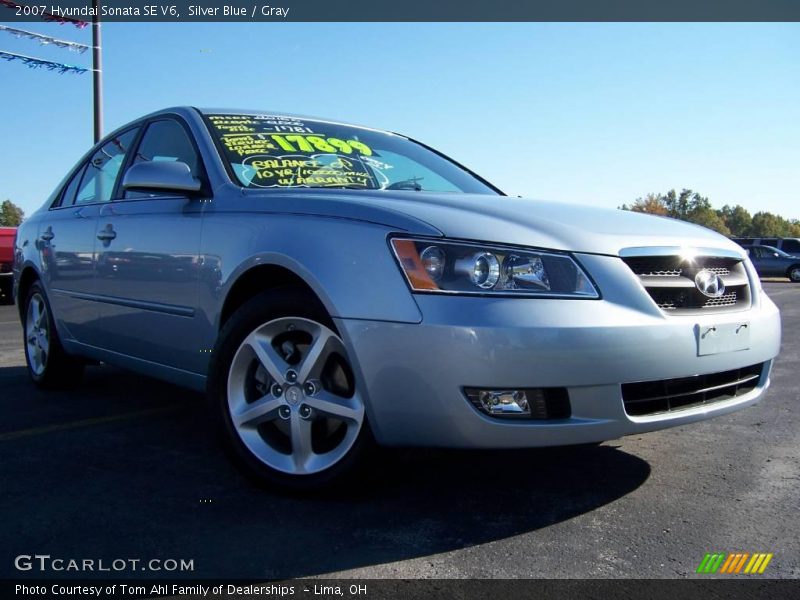 Silver Blue / Gray 2007 Hyundai Sonata SE V6