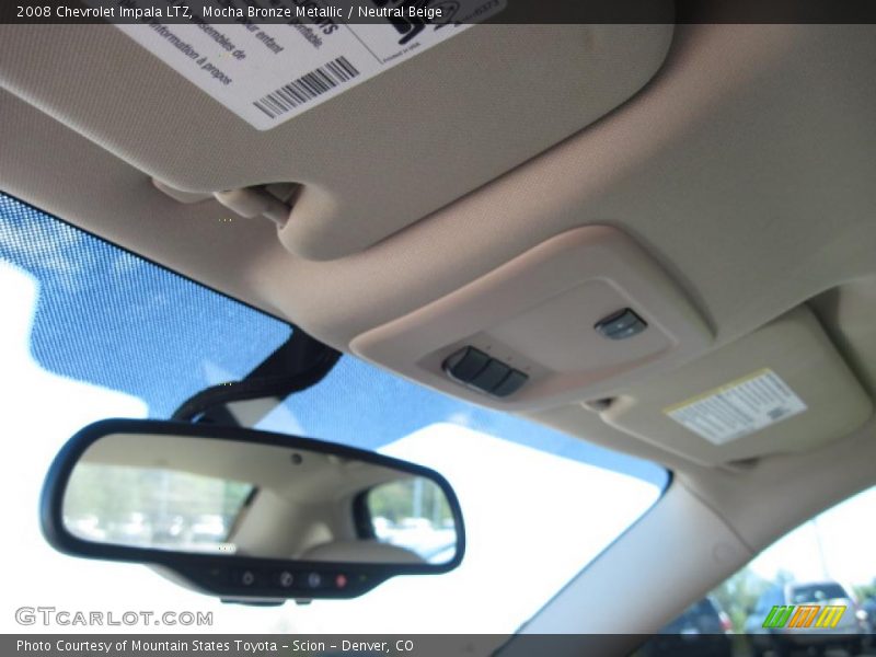 Mocha Bronze Metallic / Neutral Beige 2008 Chevrolet Impala LTZ