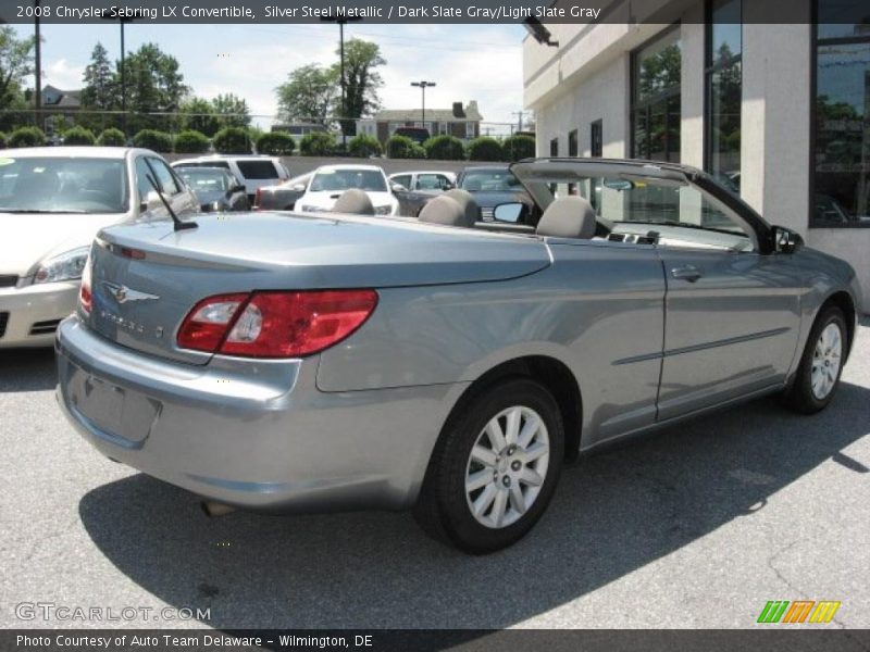 Silver Steel Metallic / Dark Slate Gray/Light Slate Gray 2008 Chrysler Sebring LX Convertible