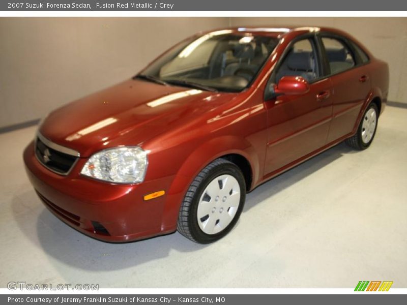 Fusion Red Metallic / Grey 2007 Suzuki Forenza Sedan