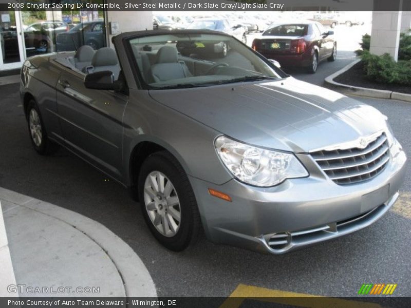 Silver Steel Metallic / Dark Slate Gray/Light Slate Gray 2008 Chrysler Sebring LX Convertible