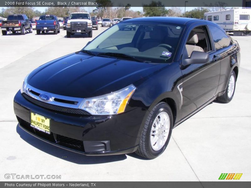 Black / Charcoal Black 2008 Ford Focus SE Coupe