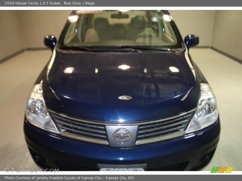 Blue Onyx / Beige 2009 Nissan Versa 1.8 S Sedan