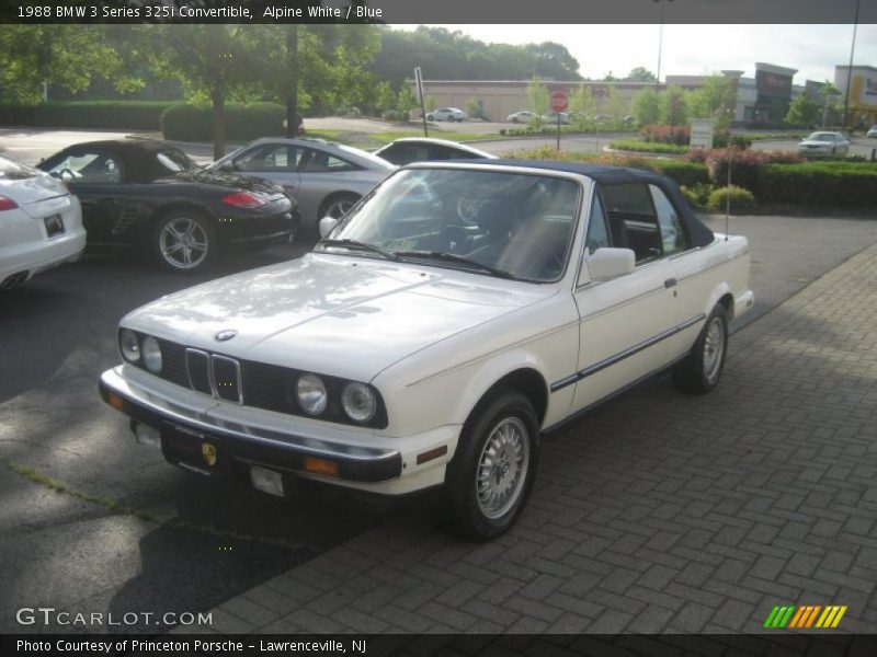 Alpine White / Blue 1988 BMW 3 Series 325i Convertible