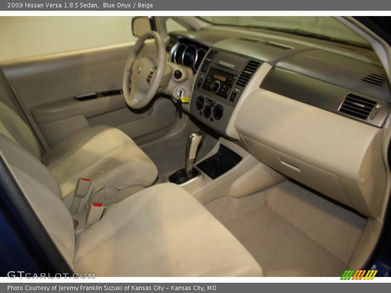 Blue Onyx / Beige 2009 Nissan Versa 1.8 S Sedan