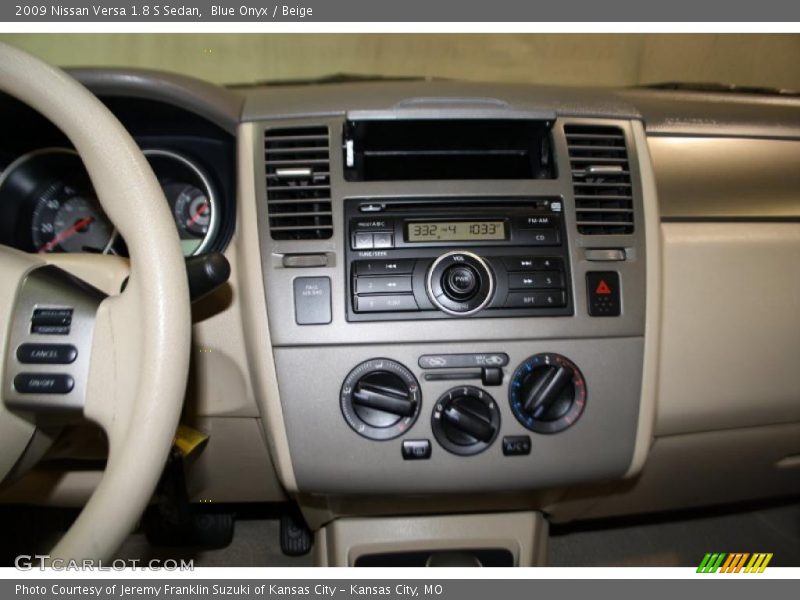 Blue Onyx / Beige 2009 Nissan Versa 1.8 S Sedan