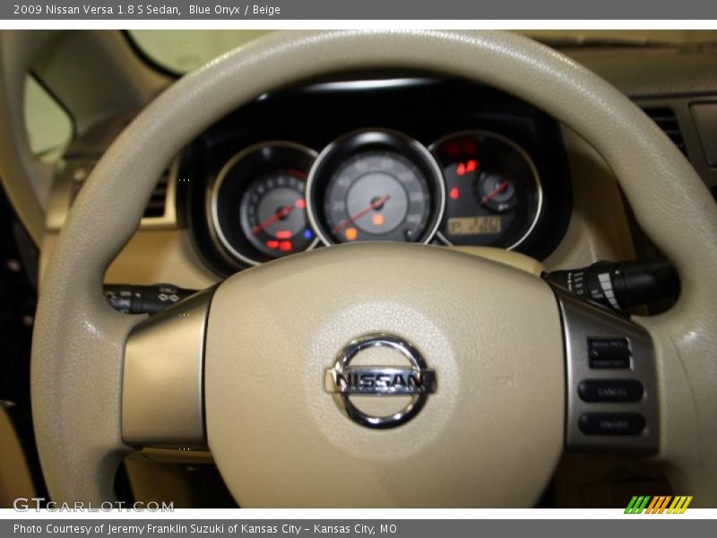 Blue Onyx / Beige 2009 Nissan Versa 1.8 S Sedan
