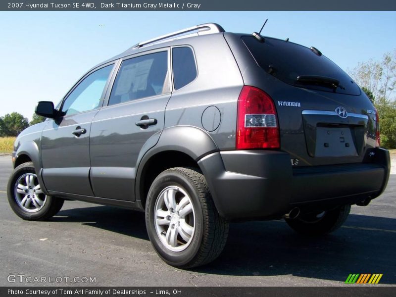 Dark Titanium Gray Metallic / Gray 2007 Hyundai Tucson SE 4WD