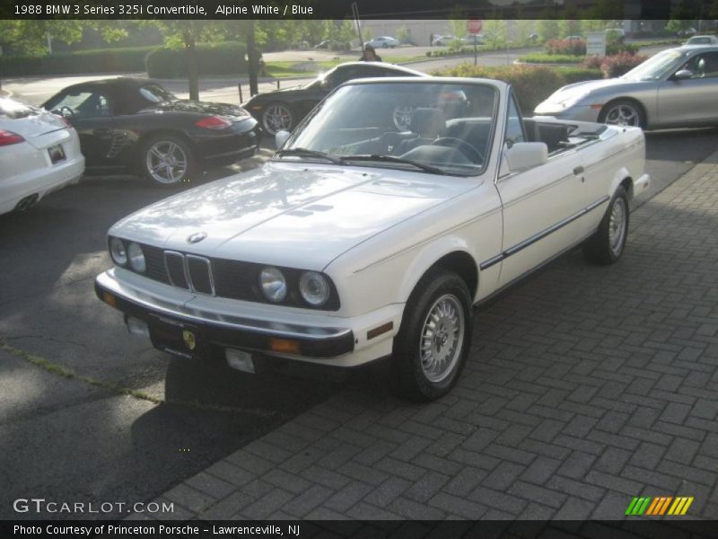 Alpine White / Blue 1988 BMW 3 Series 325i Convertible