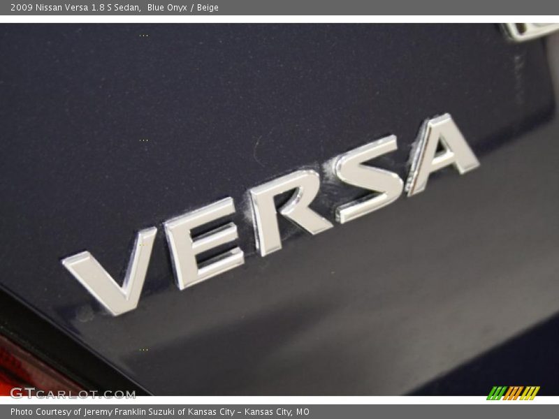 Blue Onyx / Beige 2009 Nissan Versa 1.8 S Sedan