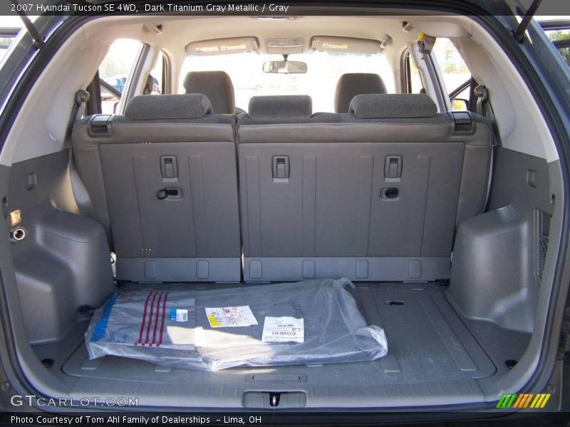 Dark Titanium Gray Metallic / Gray 2007 Hyundai Tucson SE 4WD