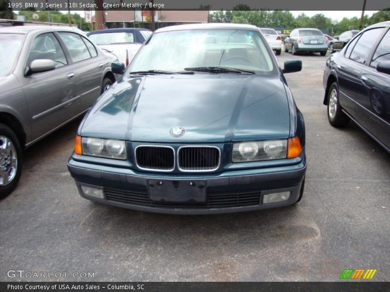 Green Metallic / Beige 1995 BMW 3 Series 318i Sedan