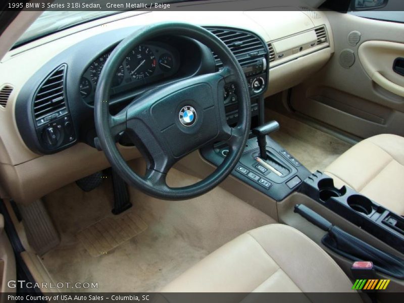 Green Metallic / Beige 1995 BMW 3 Series 318i Sedan