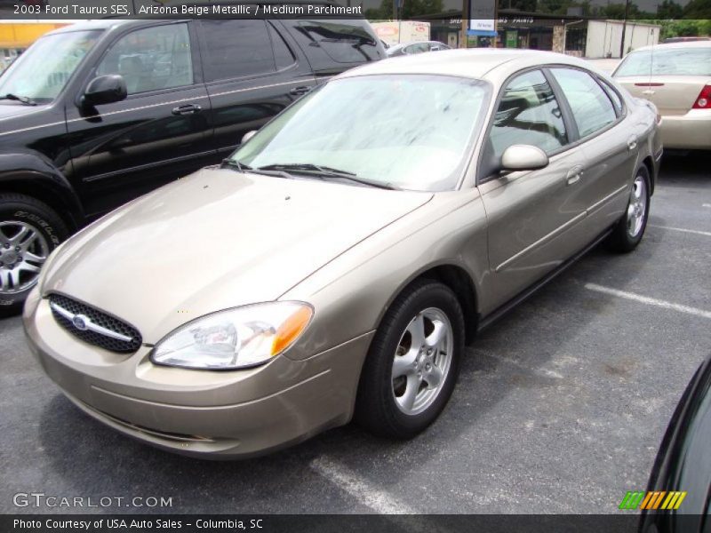 Arizona Beige Metallic / Medium Parchment 2003 Ford Taurus SES