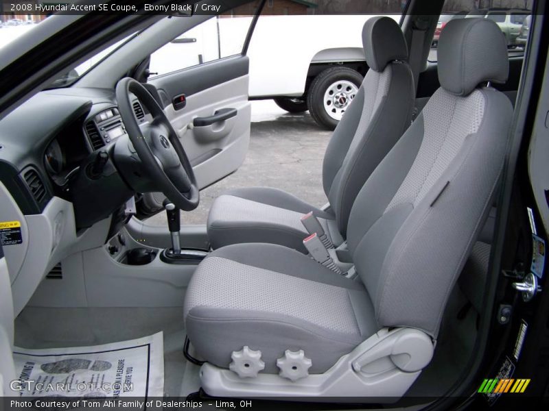 Ebony Black / Gray 2008 Hyundai Accent SE Coupe
