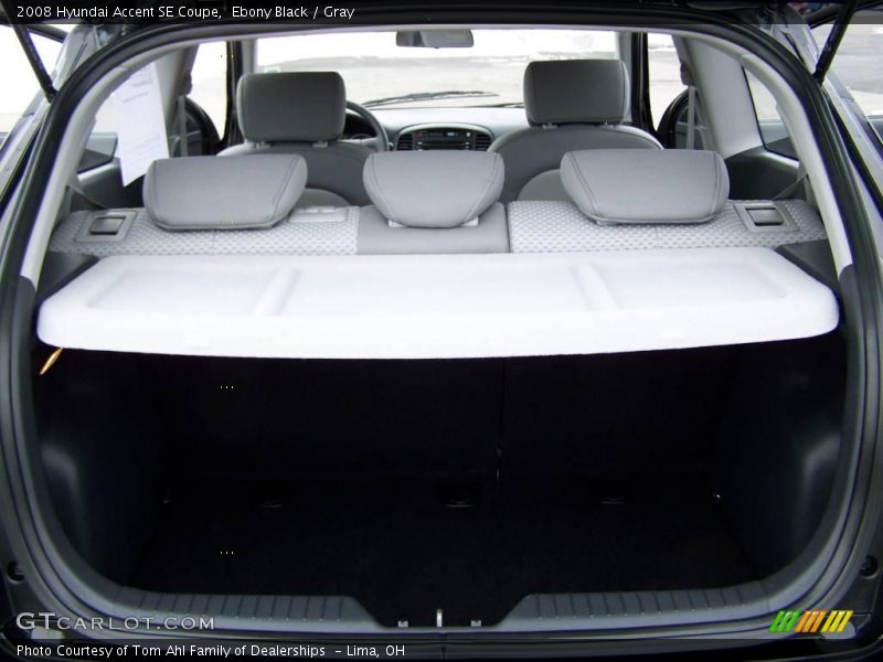 Ebony Black / Gray 2008 Hyundai Accent SE Coupe