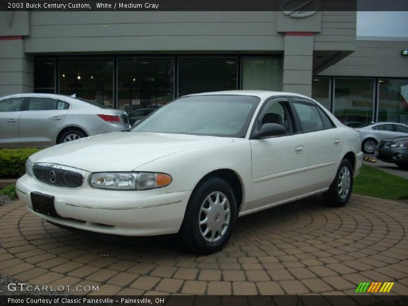 White / Medium Gray 2003 Buick Century Custom