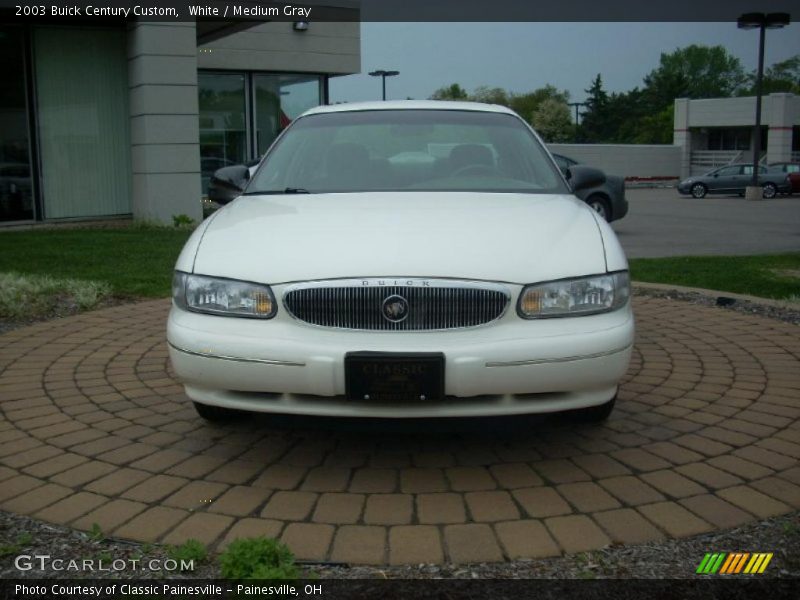 White / Medium Gray 2003 Buick Century Custom