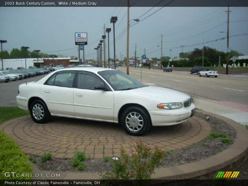 White / Medium Gray 2003 Buick Century Custom