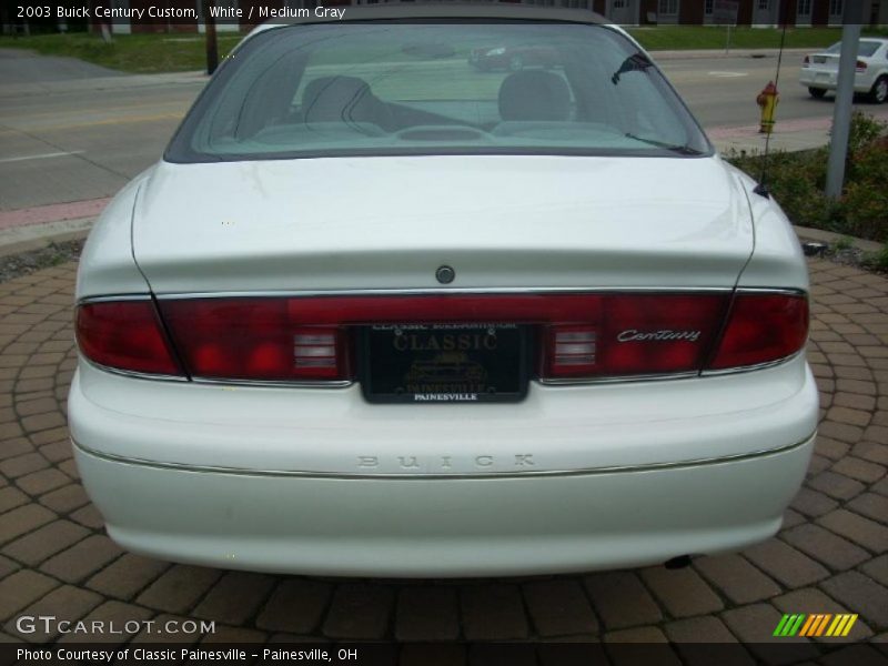 White / Medium Gray 2003 Buick Century Custom