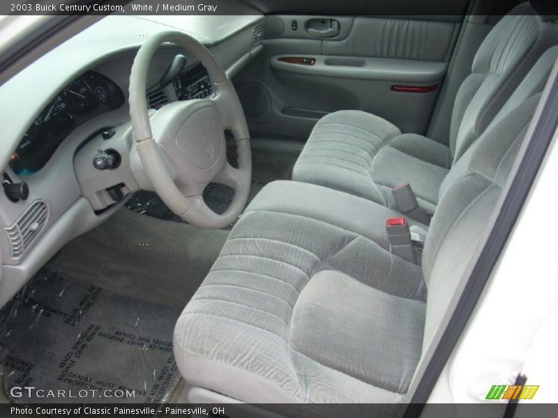 White / Medium Gray 2003 Buick Century Custom