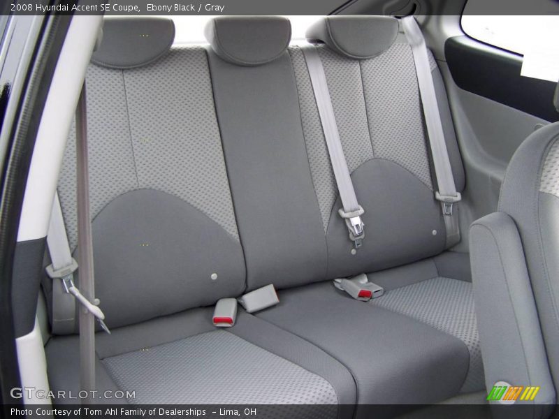 Ebony Black / Gray 2008 Hyundai Accent SE Coupe